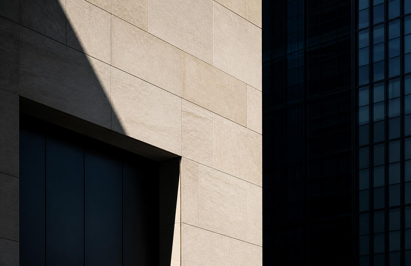 Detail of a modern building facade